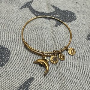 Alex and Ani Gold Dolphin Bangle Bracelet